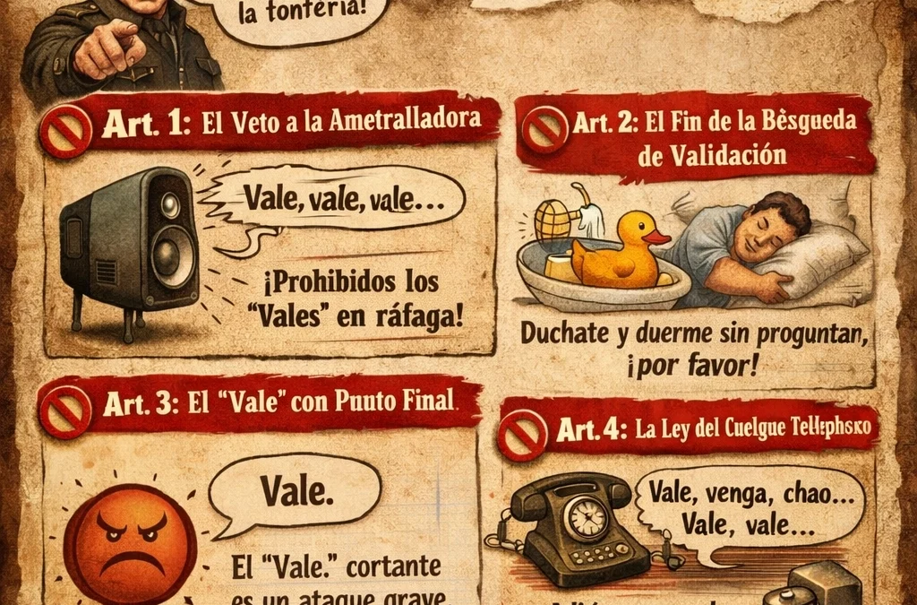 MANIFIESTO PARA LA ERRADICACIÓN DEL «VALE»