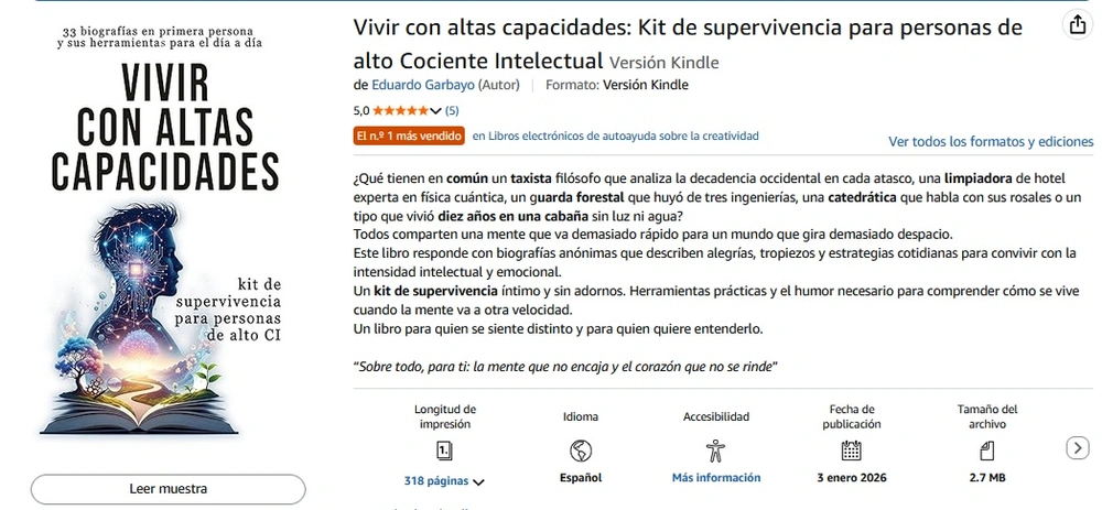 vivir con altas capadcidades eduardo garbayo amazon mas vendido