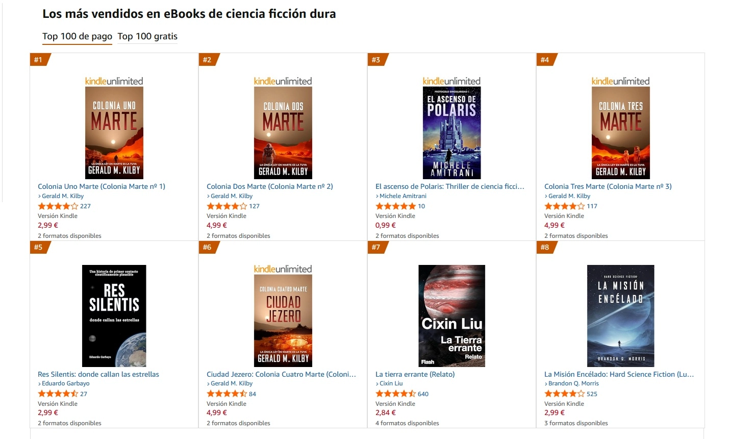 ciencia ficcion dura amazon numero 5